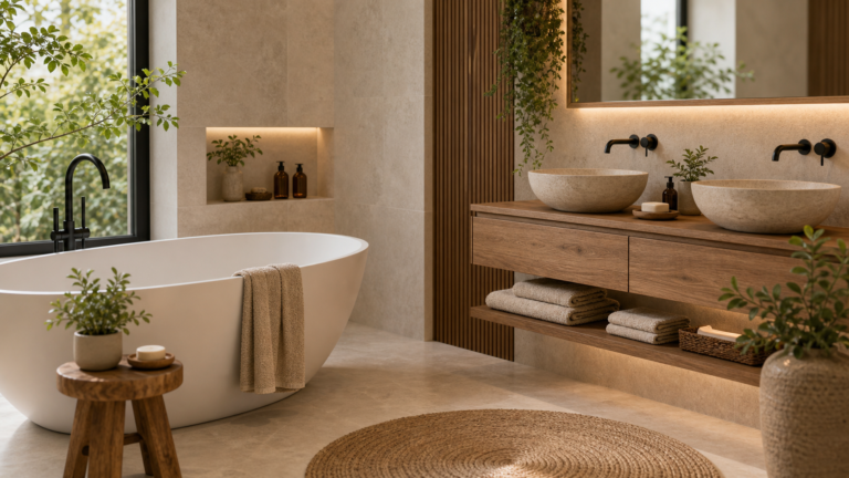 Comment créer une salle de bain zen : matériaux, couleurs et astuces qui durent