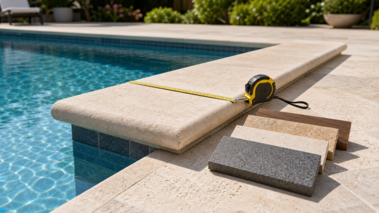 Quelle largeur pour une margelle de piscine : standards, matériaux et budget