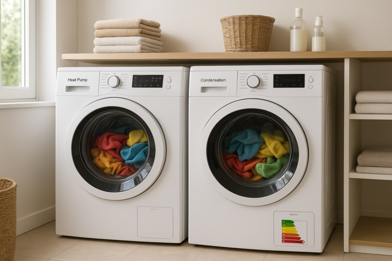 Sèche-linge PAC vs condensation : comparatif chiffré 2026
