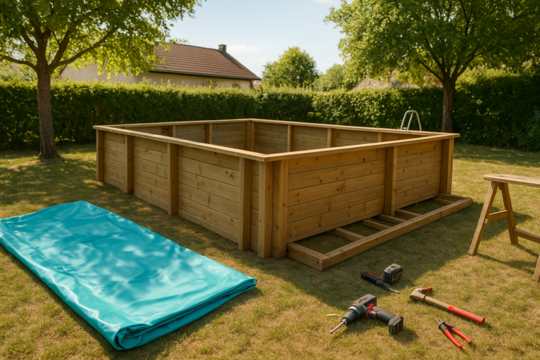 Montage piscine hors sol bois : étapes, outils et erreurs à éviter